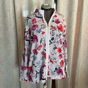 St. John's Bay Pink and Purple Floral Jacket